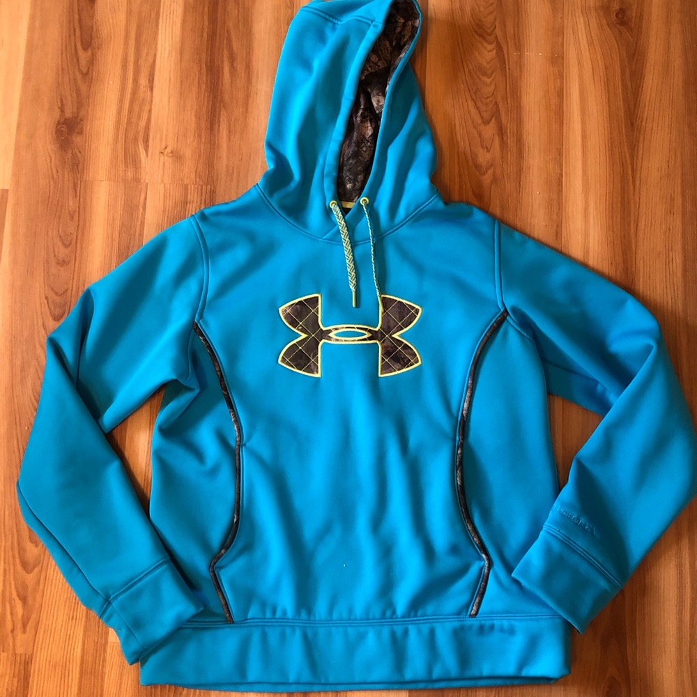 bright blue boy’s under armour hoodie